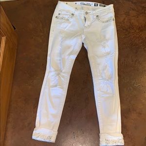 Miss Me White Cropped Jean